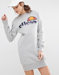 Трикотажное платье с логотипом спереди Ellesse - Серый