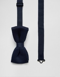 Трикотажный галстук-бабочка Jack &amp; Jones - Темно-синий