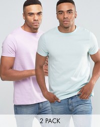 Комплект 2 футболок с круглым вырезом ASOS, СКИДКА 17%