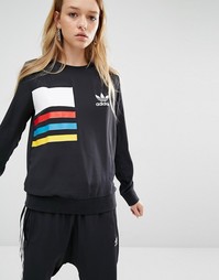 Свитшот в стиле колор блок adidas Originals Primary - Черный