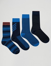 Комплект из 4 пар носков Jack &amp; Jones - Темно-синий