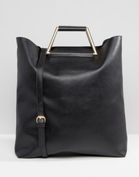 Сумка-шоппер с металлическими ручками ASOS - Черный