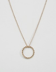 Ожерелье в винтажном стиле с кольцом ASOS - Античный золотой