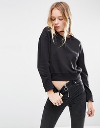 Укороченный oversize-свитшот ASOS - Черный