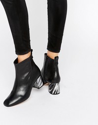 Кожаные ботильоны на каблуке KG By Kurt Geiger Snoopy - Черная кожа