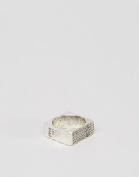 Серебристое квадратное кольцо Icon Brand - Серебряный
