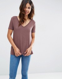 Футболка с короткими рукавами и удлиненной спинкой ASOS The New Foreve