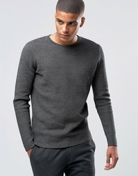 Джемпер с необработанным круглым вырезом Selected Homme - Forest night