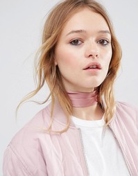 Шарф-чокер с завязкой ASOS - Розовый