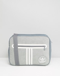Замшевая сумка Adidas Originals Airliner - Серый