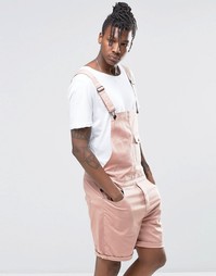 Розовый комбинезон зауженного кроя с шортами ASOS - Mahogony rose