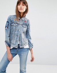 Джинсовая куртка с нашивками The WhitePepper - Винтажный Levis®