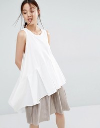 Майка с асимметричной нижней кромкой Zacro - Белый