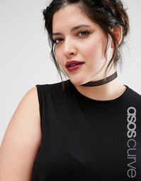 Короткое ожерелье ASOS CURVE - Черный