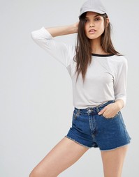 Футболка с контрастными рукавами реглан Missguided Tall - Белый