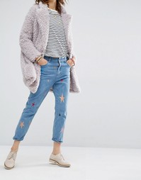 Джинсы бойфренда со сплошным блестящим принтом Maison Scotch Johnny