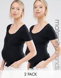 Комплект из 2 футболок для кормления Mamalicious - Черный Mama.Licious
