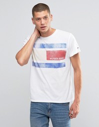 Футболка c выгоревшим логотипом Tommy Hilfiger Denim - Белый