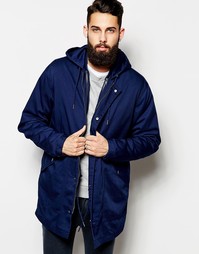 Парка с удлиненной спинкой ASOS 2 в 1 - Темно-синий