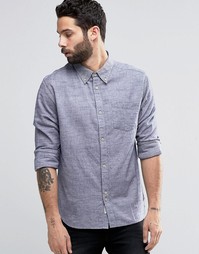 Bellfield Twin Stitch Chambray Shirt In Regular Fit - Синий