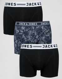 3 пары боксеров-брифов Jack &amp; Jones - Черный