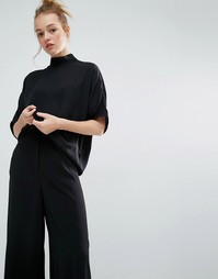 Блузка с молнией на спине Monki - Черный
