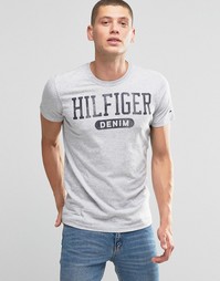 Футболка c логотипом Tommy Hilfiger Denim - Серый