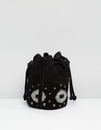 Замшевая сумка дафл с металлической отделкой в стиле вестерн ASOS