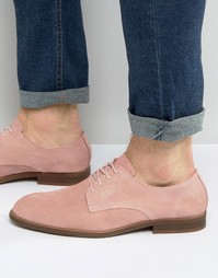 Розовые замшевые туфли дерби ASOS - Розовый