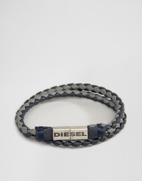 Плетеный браслет в два оборота Diesel Alucy