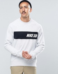 Белый свитшот с круглым вырезом Nike SB Everett 800145-051 - Белый