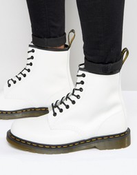 Ботинки с 8 парами люверсов Dr Martens 1460 - Белый