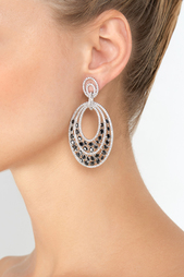 Серьги с цирконами Ovals Jewel Mania