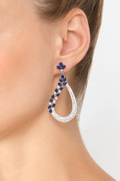 Серьги с цирконами Oval Cascade Jewel Mania