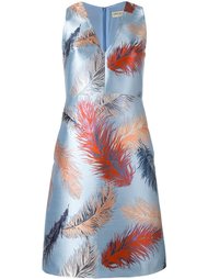 жаккардовое платье с принтом перьев Emilio Pucci