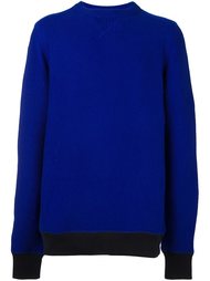 свитер с контрастным подолом  Sacai