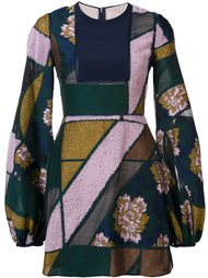 bell-sleeve patchwork dress Roksanda