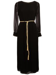 плиссированное платье миди Saint Laurent