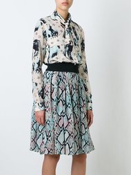 платье с абстрактным принтом   Fausto Puglisi