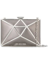 клатч с геометрическим узором  Love Moschino
