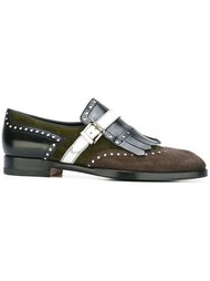 туфли броги с бахромой Santoni