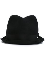 шляпа-федора с бляшкой с логотипом Dsquared2