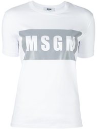 футболка с принтом логотипа MSGM
