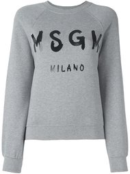 толстовка с принтом логотипа MSGM