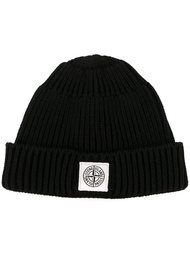 front patch ribbed beanie Stone Island