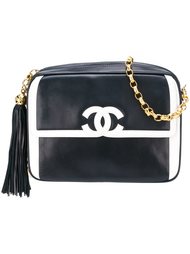 сумка на плечо с контрастным логотипом Chanel Vintage