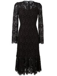 кружевное платье с оборками Dolce &amp; Gabbana