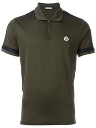 футболка-поло с контрастной окантовкой  Moncler