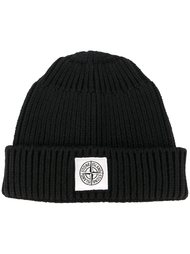 front patch ribbed beanie Stone Island