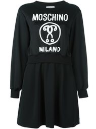 многослойное платье-толстовка Moschino